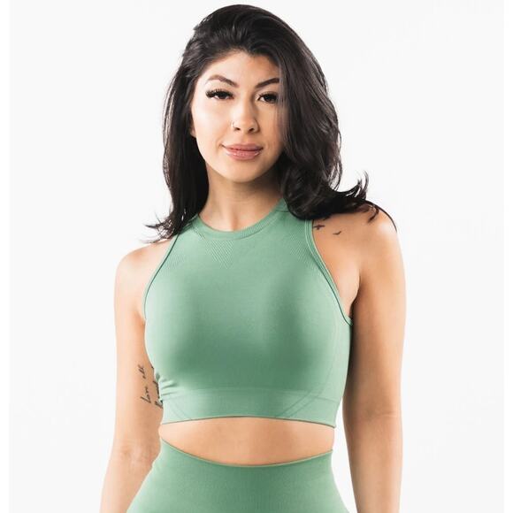 Alphalete Status Crop Tank Green Small - Picture 1 of 5